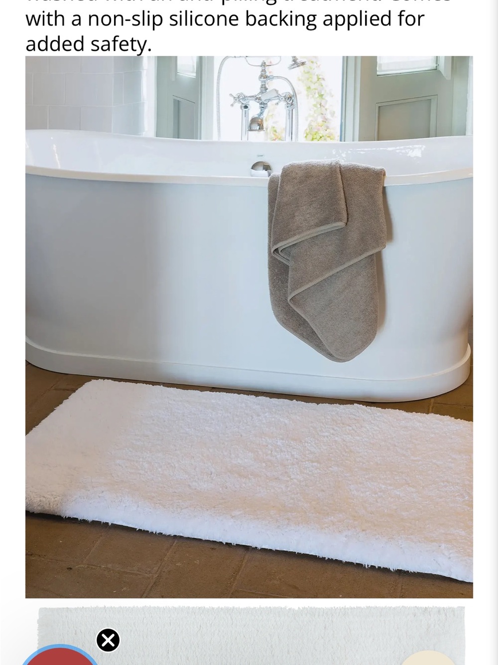 MyCottonCloud Plush White memory foam Bath Rug - Picture 4 of 4